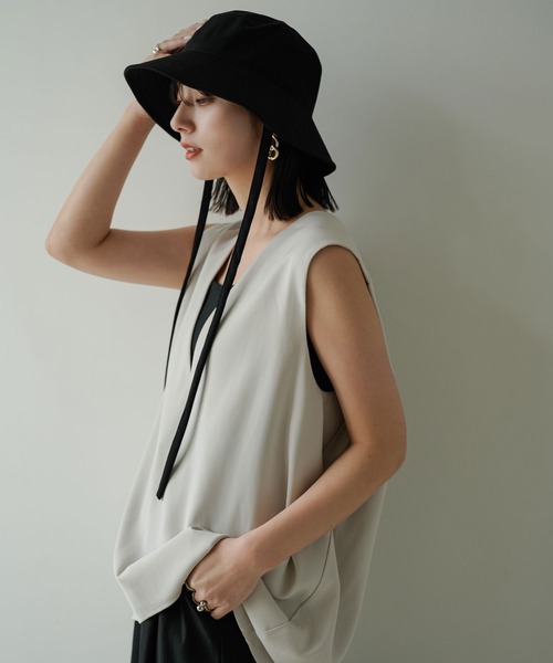 rectangle（レクタングル）の「2WAYリボンバケットハット（ハット・レディース・ブラック/アイボリー・FREE）」の18枚目の写真