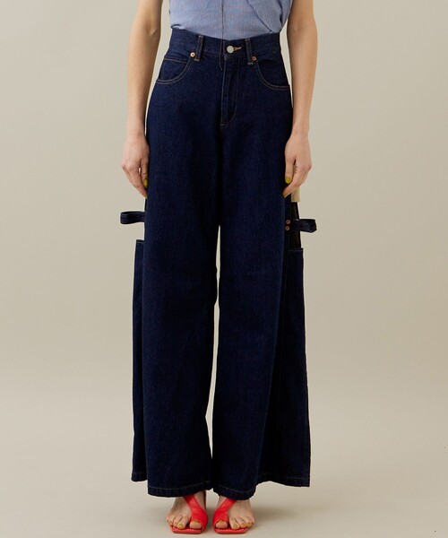 kotohayokozawa（コトハヨコザワ）の「【kotohayokozawa/コトハヨコザワ】パネルドデニムパンツ（デニムパンツ・レディース・ホワイト/インディゴブルー・SMALL/MEDIUM）」の15枚目の写真