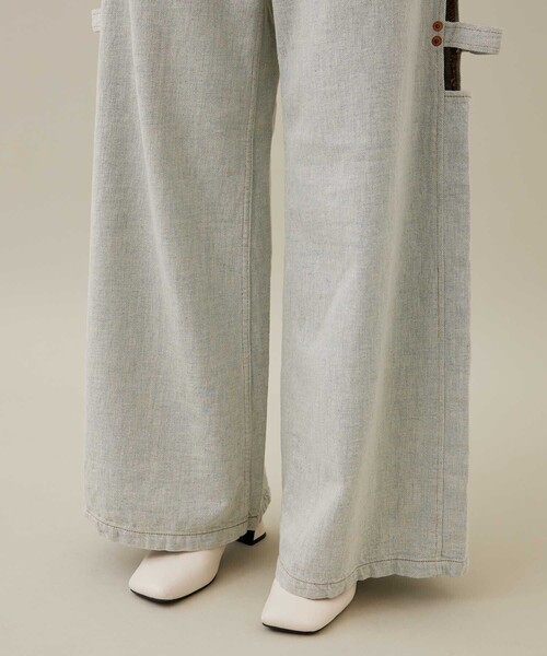 kotohayokozawa（コトハヨコザワ）の「【kotohayokozawa/コトハヨコザワ】パネルドデニムパンツ（デニムパンツ・レディース・ホワイト/インディゴブルー・SMALL/MEDIUM）」の12枚目の写真