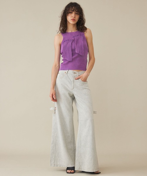 kotohayokozawa（コトハヨコザワ）の「【kotohayokozawa/コトハヨコザワ】パネルドデニムパンツ（デニムパンツ・レディース・ホワイト/インディゴブルー・SMALL/MEDIUM）」の22枚目の写真