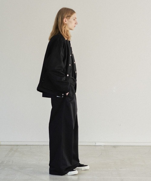 FACETASM（ファセッタズム）の「DICKIES BELTED BIG HEART  PANTS（チノパンツ・メンズ・ブラック/ベージュ/グレイッシュブルー・3/4）」の4枚目の写真