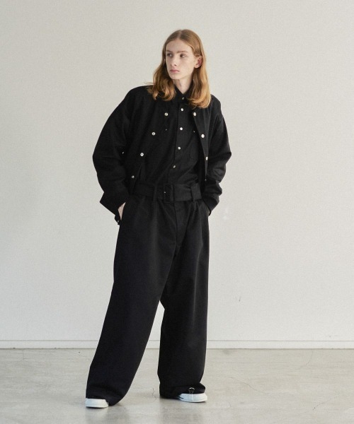 FACETASM（ファセッタズム）の「DICKIES BELTED BIG HEART  PANTS（チノパンツ・メンズ・ブラック/ベージュ/グレイッシュブルー・3/4）」の7枚目の写真