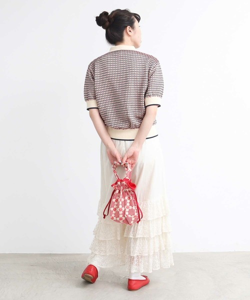 AMBIDEX（アンビデックス）の「ステッチＭＩＸ　JQ　KNIT　POLO（ポロシャツ・レディース・キナリ/ネイビー・FREE）」の15枚目の写真