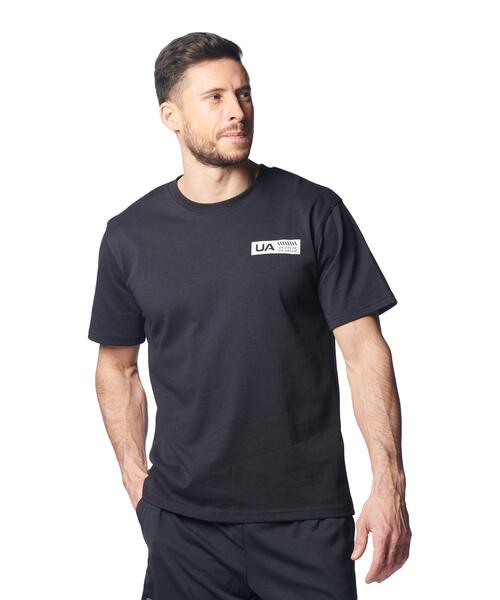 UNDER ARMOUR(アンダーアーマー)の「UAヘビーウエイト コットン ショートスリーブTシャツ 〈バックグラフィック〉(トレーニング/メンズ)(Tシャツ/カットソー・メンズ・ブラック・L/S/3XL/XL/XXL/M)」の6枚目の写真