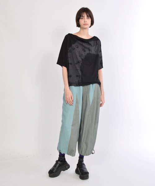 gomme（ゴム）の「エクセルツイル　切替ドローコードパンツ（その他パンツ・レディース・チャコールグレー/ブラック/ライトグリーン・MEDIUM）」の11枚目の写真