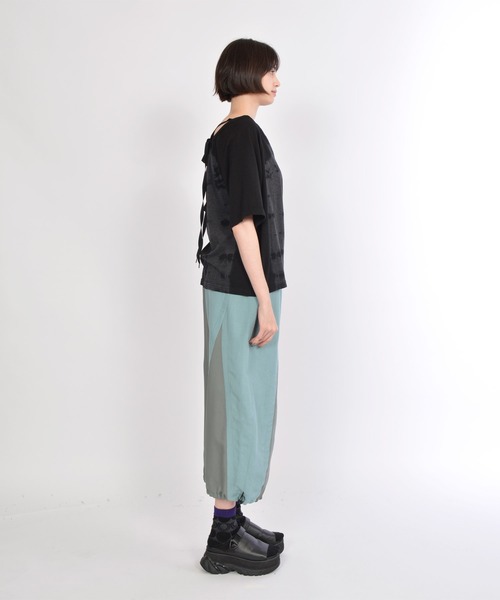 gomme（ゴム）の「エクセルツイル　切替ドローコードパンツ（その他パンツ・レディース・チャコールグレー/ブラック/ライトグリーン・MEDIUM）」の17枚目の写真