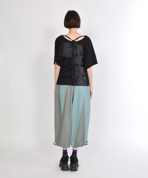 gomme（ゴム）の「エクセルツイル　切替ドローコードパンツ（その他パンツ・レディース・チャコールグレー/ブラック/ライトグリーン・MEDIUM）」の13枚目の写真