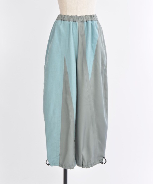 gomme（ゴム）の「エクセルツイル　切替ドローコードパンツ（その他パンツ・レディース・チャコールグレー/ブラック/ライトグリーン・MEDIUM）」の15枚目の写真