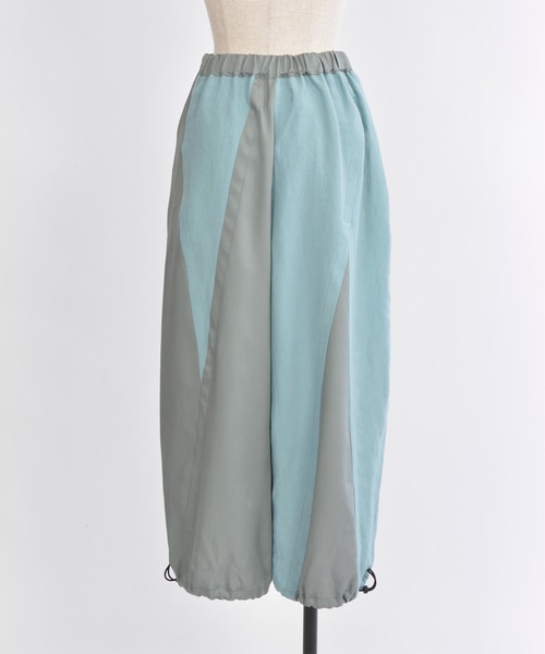 gomme（ゴム）の「エクセルツイル　切替ドローコードパンツ（その他パンツ・レディース・チャコールグレー/ブラック/ライトグリーン・MEDIUM）」の7枚目の写真