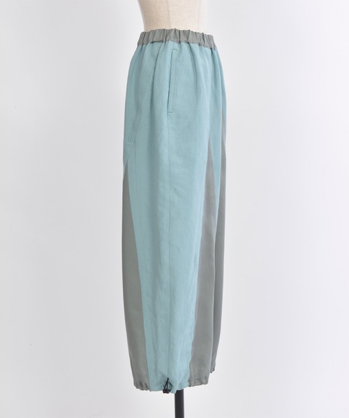 gomme（ゴム）の「エクセルツイル　切替ドローコードパンツ（その他パンツ・レディース・チャコールグレー/ブラック/ライトグリーン・MEDIUM）」の12枚目の写真