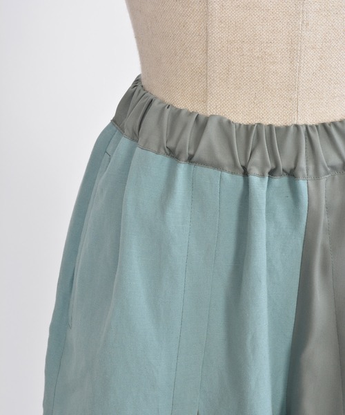 gomme（ゴム）の「エクセルツイル　切替ドローコードパンツ（その他パンツ・レディース・チャコールグレー/ブラック/ライトグリーン・MEDIUM）」の10枚目の写真