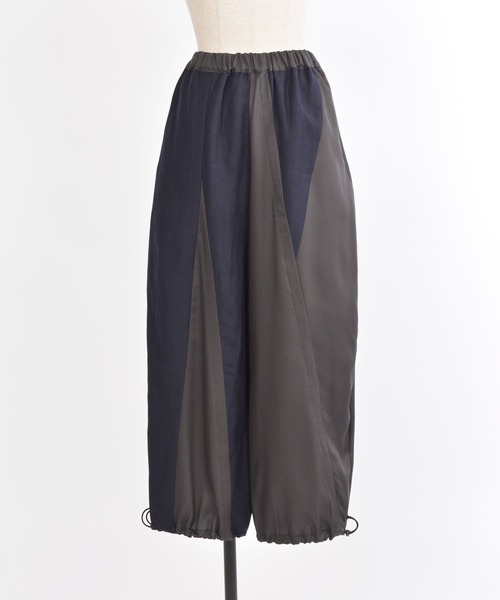 gomme（ゴム）の「エクセルツイル　切替ドローコードパンツ（その他パンツ・レディース・チャコールグレー/ブラック/ライトグリーン・MEDIUM）」の18枚目の写真