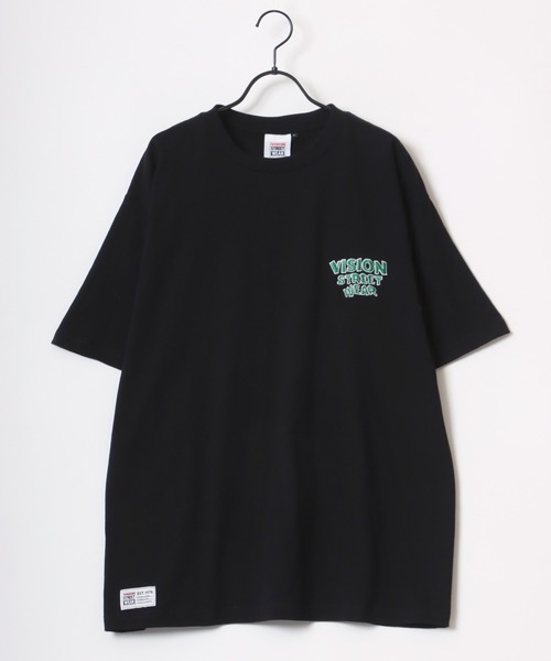 VISION STREET WEAR（ヴィジョンストリートウェア）の「VISION STREET WEAR/ヴィジョンストリートウェア オーバーサイズ バックプリント ロゴ イラスト ワンポイント刺繍 半袖Tシャツ（Tシャツ/カットソー・メンズ・イエロー/ホワイト系その他/ホワイト/ブラック/イエロー系その他/ブラック系その他/チャコール/ホワイト系その他2・M/L/LL）」の12枚目の写真