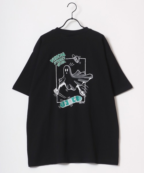 VISION STREET WEAR（ヴィジョンストリートウェア）の「VISION STREET WEAR/ヴィジョンストリートウェア オーバーサイズ バックプリント ロゴ イラスト ワンポイント刺繍 半袖Tシャツ（Tシャツ/カットソー・メンズ・イエロー/ホワイト系その他/ホワイト/ブラック/イエロー系その他/ブラック系その他/チャコール/ホワイト系その他2・M/L/LL）」の13枚目の写真