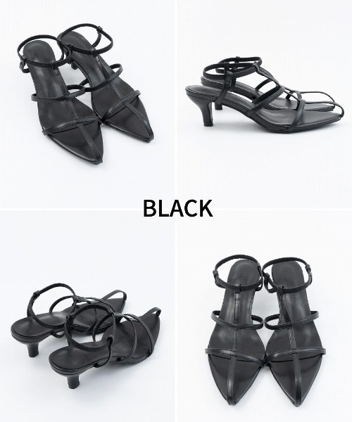 Fabby fabby(ファビィーファビィー)の「ポインテッドストラップピンヒールサンダル(サンダル・レディース・ベージュ/ブラック/グリーン/オフホワイト/イエロー/シルバー・SMALL/MEDIUM/LARGE)」の14枚目の写真