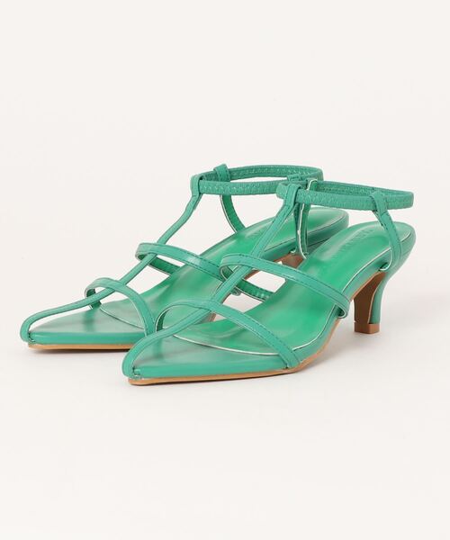 Fabby fabby(ファビィーファビィー)の「ポインテッドストラップピンヒールサンダル(サンダル・レディース・ベージュ/ブラック/グリーン/オフホワイト/イエロー/シルバー・SMALL/MEDIUM/LARGE)」の22枚目の写真