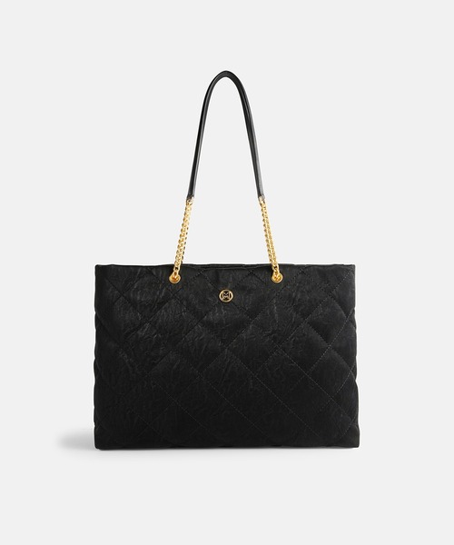 METROCITY(メトロシティ)の「(オンライン専用) ラルゴバッグ(Largo Bag) ダイヤ キルティング XL ホーボーバッグ(トートバッグ・レディース・ブラック/アイボリー・FREE)」の13枚目の写真