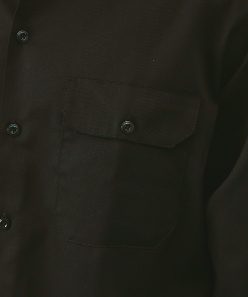 ABAHOUSE(アバハウス)の「【Dickies/ディッキーズ 】オーバーサイズ 無地 ワンポイントロゴ / ロングスリーブ WIDE WORK SHIRT 18454300 T(シャツ/ブラウス・メンズ・ブラック/グリーン系その他/オレンジ/ピンク・M/XL/L/S)」の11枚目の写真