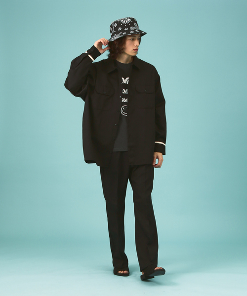 ABAHOUSE(アバハウス)の「【Dickies/ディッキーズ 】オーバーサイズ 無地 ワンポイントロゴ / ロングスリーブ WIDE WORK SHIRT 18454300 T(シャツ/ブラウス・メンズ・ブラック/グリーン系その他/オレンジ/ピンク・M/XL/L/S)」の13枚目の写真