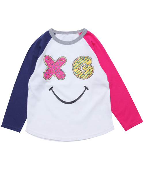 X-girl Stages（エックスガールステージス）の「B/B TEE SMILEY DOUGHNUT(12M～3T)（Tシャツ/カットソー・キッズ・ホワイト/マルチ/アッシュ・12M/3T/2T）」の4枚目の写真