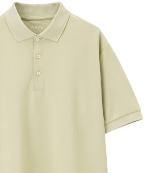 NAVY(ネイビー)の「ドライカノコポロシャツ(ポロシャツ・メンズ・ブルー/ライトカーキ/オレンジ/グレー/ネイビー/ホワイト/ブラック/ベージュ・M/L/XL)」の5枚目の写真