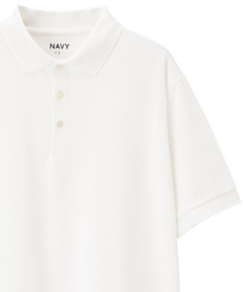 NAVY(ネイビー)の「ドライカノコポロシャツ(ポロシャツ・メンズ・ブルー/ライトカーキ/オレンジ/グレー/ネイビー/ホワイト/ブラック/ベージュ・M/L/XL)」の1枚目の写真