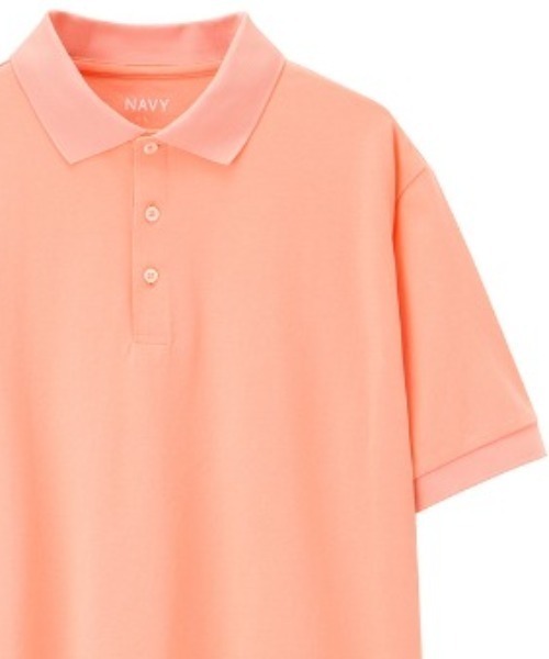 NAVY(ネイビー)の「ドライカノコポロシャツ(ポロシャツ・メンズ・ブルー/ライトカーキ/オレンジ/グレー/ネイビー/ホワイト/ブラック/ベージュ・M/L/XL)」の8枚目の写真