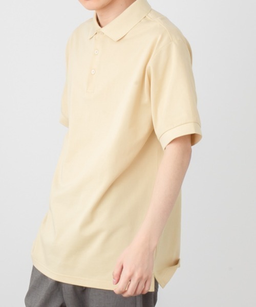 NAVY(ネイビー)の「ドライカノコポロシャツ(ポロシャツ・メンズ・ブルー/ライトカーキ/オレンジ/グレー/ネイビー/ホワイト/ブラック/ベージュ・M/L/XL)」の17枚目の写真