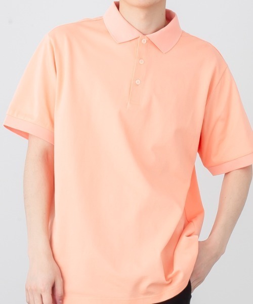 NAVY(ネイビー)の「ドライカノコポロシャツ(ポロシャツ・メンズ・ブルー/ライトカーキ/オレンジ/グレー/ネイビー/ホワイト/ブラック/ベージュ・M/L/XL)」の11枚目の写真