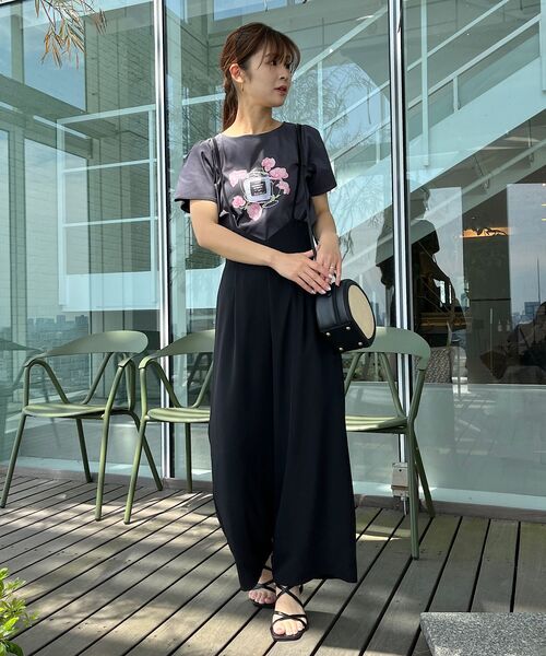 couture brooch(クチュールブローチ)の「◆【新色追加!シンプルインナーでもオシャレ見え。】キャミロンパース(サロペット/オーバーオール・レディース・アイボリー/ブラック/ライトベージュ・38/42/40)」の21枚目の写真