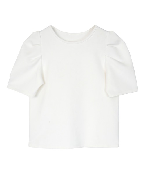 UR'S(ユアーズ)の「ボンディングタックスリーブトップス(Tシャツ/カットソー・レディース・ブラック/ネイビー/ホワイト/チャコール・M/L/S)」の15枚目の写真