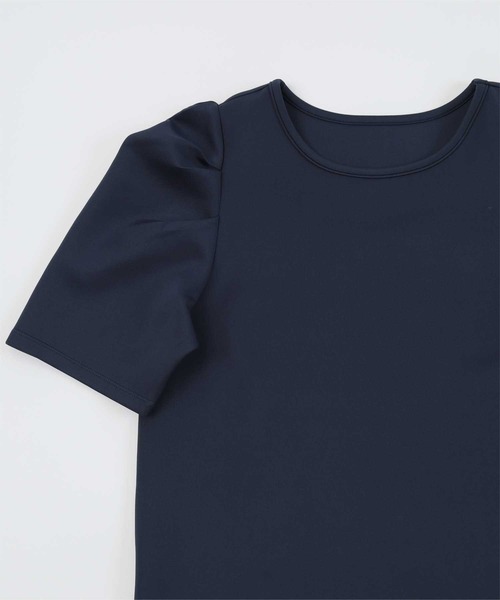 UR'S(ユアーズ)の「ボンディングタックスリーブトップス(Tシャツ/カットソー・レディース・ブラック/ネイビー/ホワイト/チャコール・M/L/S)」の9枚目の写真