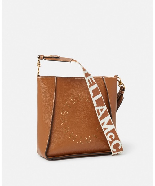 STELLA McCARTNEY（ステラマッカートニー）の「Stella Logo Grainy Studded Shoulder Bag / ステラ ロゴ グレイン スタッズ ショルダーバッグ（ショルダーバッグ・レディース・ブラウン系その他・ONE SIZE）」の9枚目の写真