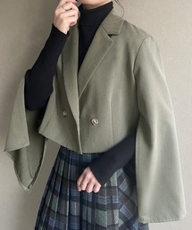 2wayスリットスリーブショートテーラードジャケット