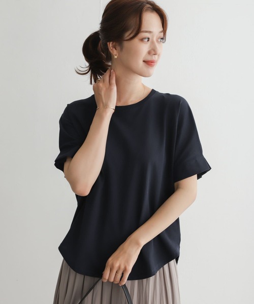 URBAN RESEARCH DOORS(アーバンリサーチドアーズ)の「タックスリーブワイドプルオーバー(Tシャツ/カットソー・レディース・グレー系その他/ベージュ/ネイビー・MEDIUM)」の3枚目の写真