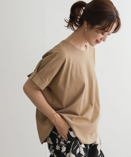 URBAN RESEARCH DOORS(アーバンリサーチドアーズ)の「タックスリーブワイドプルオーバー(Tシャツ/カットソー・レディース・グレー系その他/ベージュ/ネイビー・MEDIUM)」の7枚目の写真