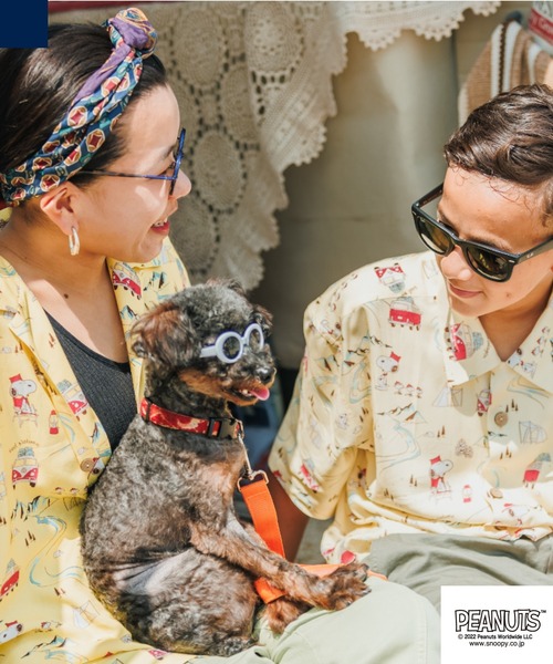 PEANUTS（ピーナッツ）の「PEANUTS ｽﾇｰﾋﾟｰ/ﾌｫﾙｸｽﾜｰｹﾞﾝ ﾀﾞﾌﾞﾙﾈｰﾑｺﾗﾎﾞ　親子お揃いで着れるアロハシャツ　ｷｯｽﾞ（シャツ/ブラウス・キッズ・ナチュラル/イエロー/ブルー・110/120/130）」の11枚目の写真