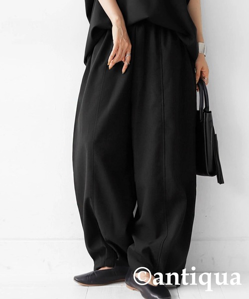 antiqua（アンティカ）の「裾タックパンツ（その他パンツ・レディース・ブラック/グレー・FREE）」の7枚目の写真