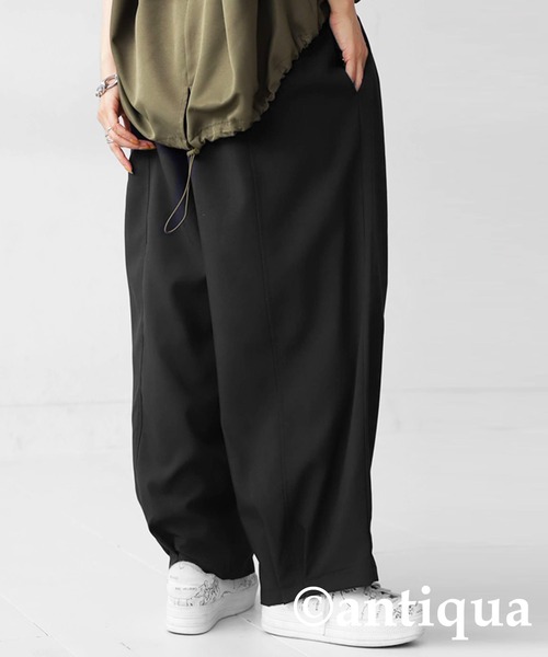 antiqua（アンティカ）の「裾タックパンツ（その他パンツ・レディース・ブラック/グレー・FREE）」の10枚目の写真