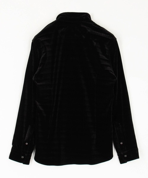 HIDEAWAYS NICOLE（ハイダウェイニコル）の「ハイストレッチ別珍シャツ（シャツ/ブラウス・メンズ・ブラック/ネイビー/ボルドー・LARGE/MEDIUM/X-LARGE）」の4枚目の写真