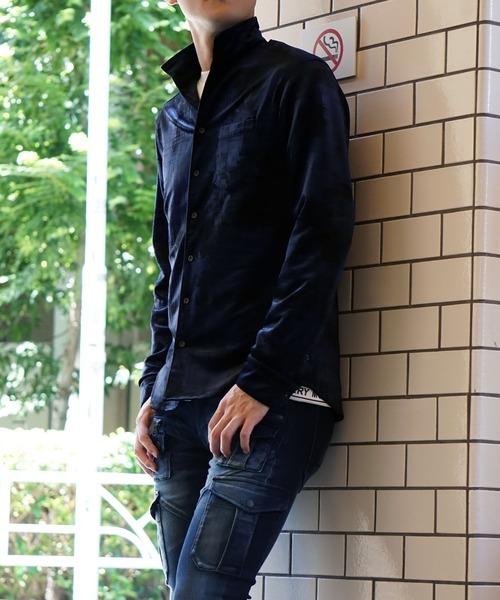 HIDEAWAYS NICOLE（ハイダウェイニコル）の「ハイストレッチ別珍シャツ（シャツ/ブラウス・メンズ・ブラック/ネイビー/ボルドー・LARGE/MEDIUM/X-LARGE）」の17枚目の写真