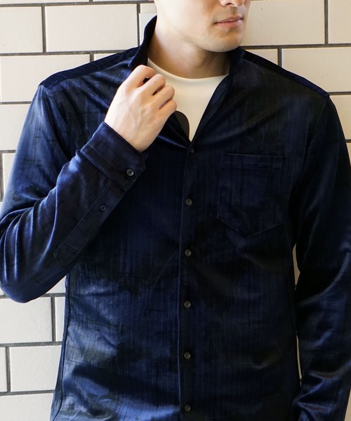 HIDEAWAYS NICOLE（ハイダウェイニコル）の「ハイストレッチ別珍シャツ（シャツ/ブラウス・メンズ・ブラック/ネイビー/ボルドー・LARGE/MEDIUM/X-LARGE）」の18枚目の写真