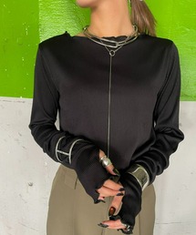 AIC. | 配色リブメロートップス(Tシャツ/カットソー)