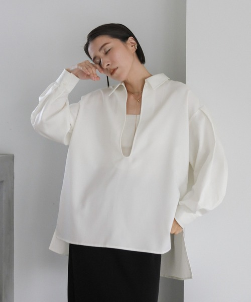フロントオープンネックシャツ（シャツ/ブラウス）｜select MOCA
