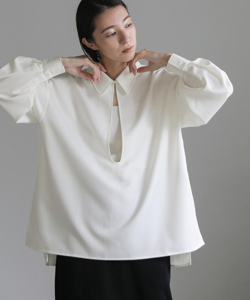 フロントオープンネックシャツ（シャツ/ブラウス）｜select MOCA