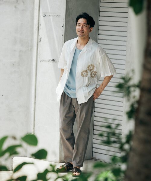 JOURNAL STANDARD relume(ジャーナルスタンダード レリューム)の「"イージーケア"TECH ヘザー オーバルイージーパンツ(スラックス・メンズ・クリアブルー/アイボリー/ブラック/ライトグレー・SMALL/MEDIUM/LARGE)」の12枚目の写真