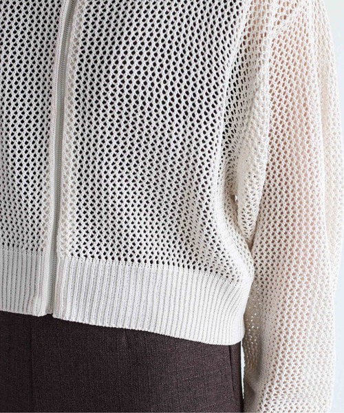 セール】メッシュジップカーディガン（カーディガン/ボレロ）｜cepo