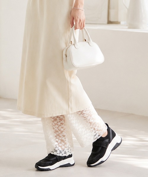 coca（ANDEX shoes product）（コカ）の「【サステナブルシリーズ】ビジューベルト ニットスニーカー（スニーカー・レディース・ベージュ/ブラック・SMALL/MEDIUM/LARGE）」の13枚目の写真