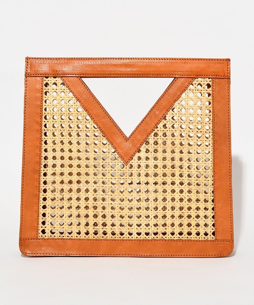 Le Jardin(ルジャルダン)の「【Le Jardin】Vカット ラタン ハンドバッグ(かごバッグ・レディース・ブラック/ブラウン・FREE)」の5枚目の写真