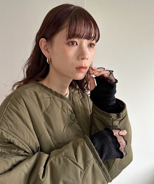 DISCOAT（ディスコート）の「ラメリブシアーアームウォーマー（手袋・レディース・アイボリー/ブラック/バーガンディー・FREE）」の14枚目の写真